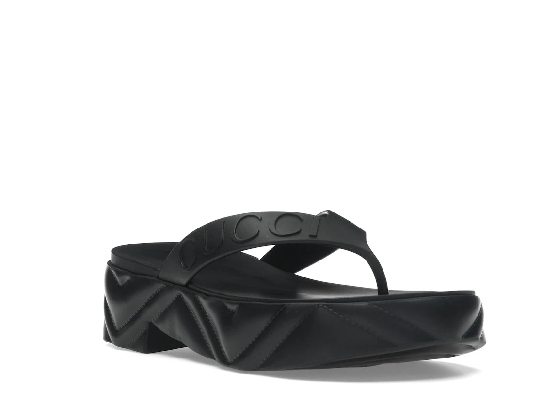 Gucci Thong Platform Sandal Black (Women's) - vue secondaire A