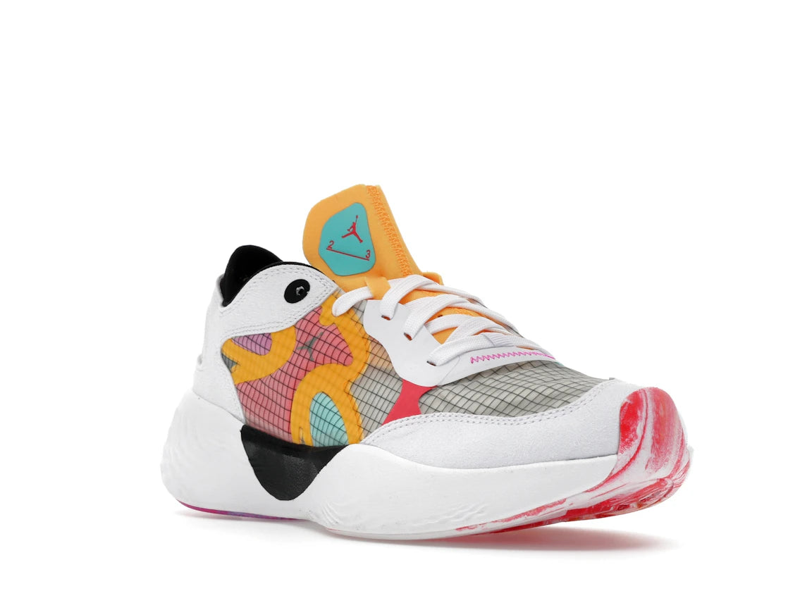 Jordan Delta 3 Nitro Low Luka Doncic White Black Dynamic Turquoise - vue secondaire A