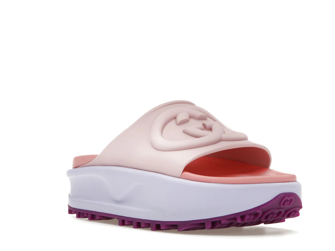 Gucci Interlocking G Slide Pink Purple (Women's) - vue secondaire A