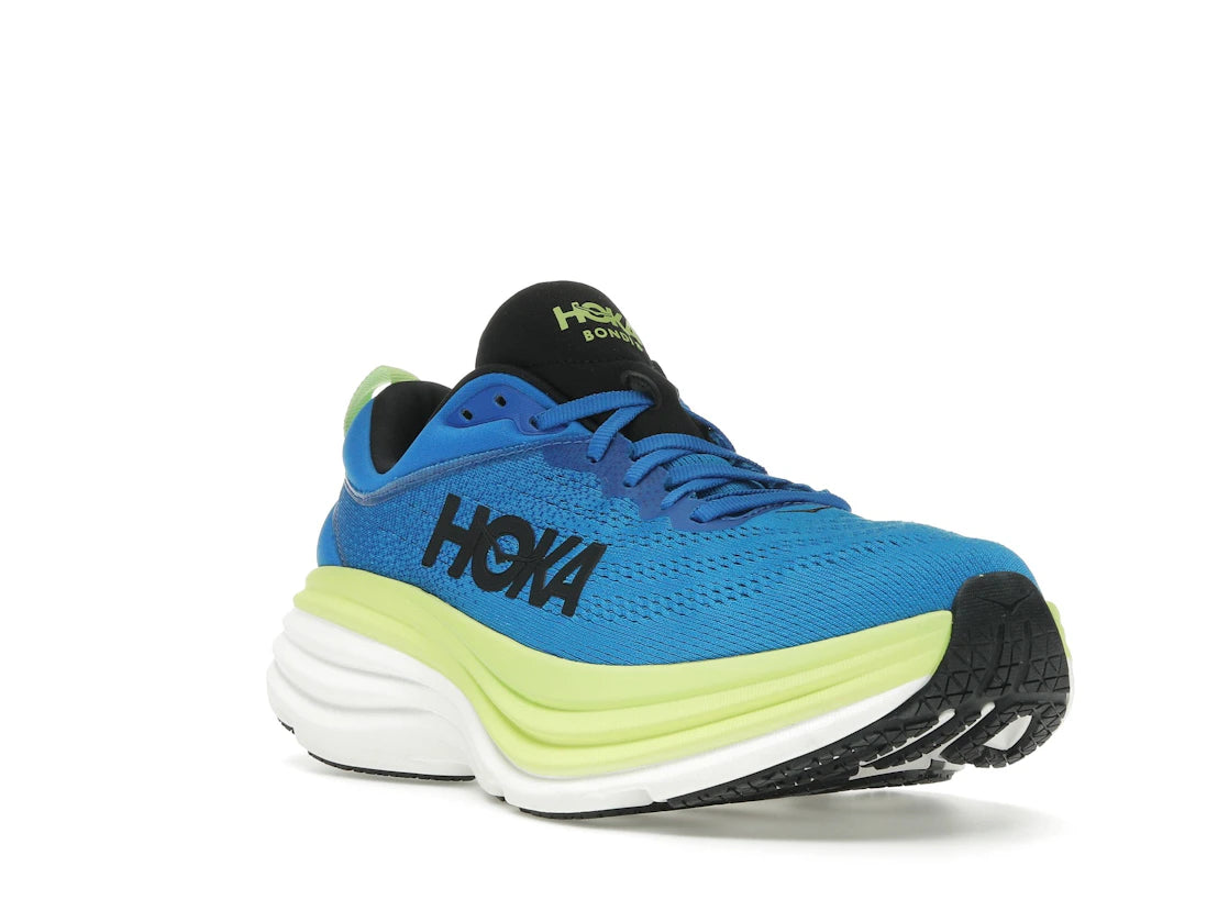 Hoka One One Bondi 8 Electric Cobalt Lettuce - vue secondaire A