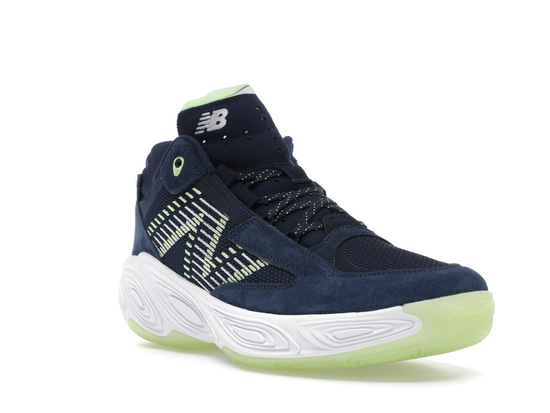 New Balance Fresh Foam BB v2 Navy Bleached Lime Glow - vue secondaire A