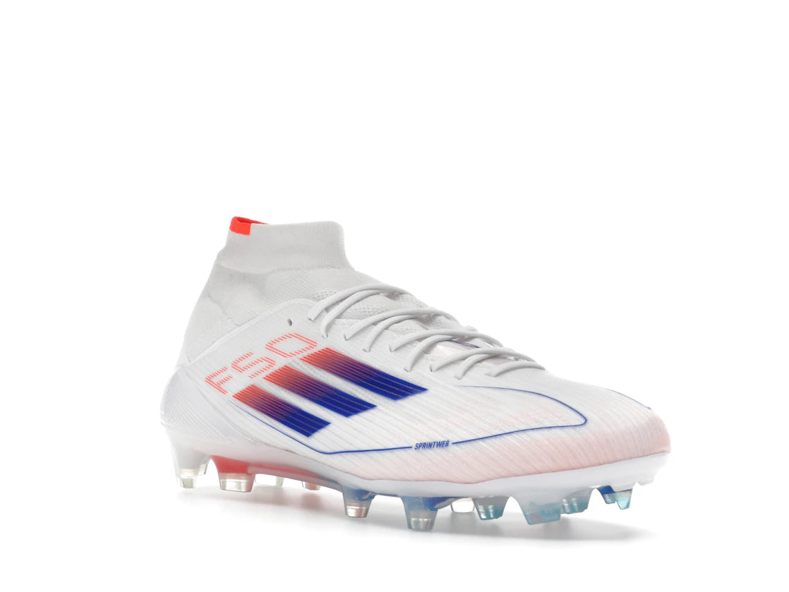 adidas F50 Elite Mid FG Cloud White Lucid Blue Solar Red (Women's) - vue secondaire A