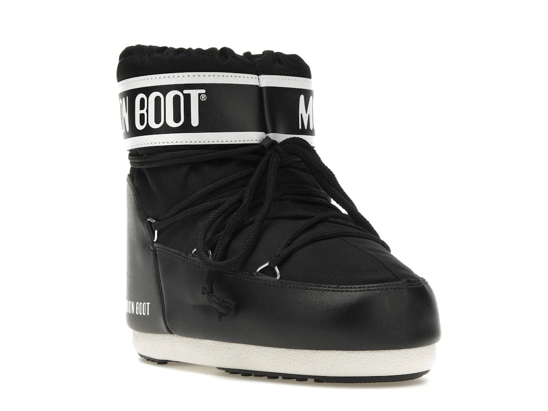 Moon Boot Icon Low Nylon Boot Black White - vue secondaire A