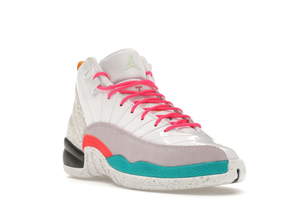 Jordan 12 Retro White Vapor Green (GS) - vue secondaire A