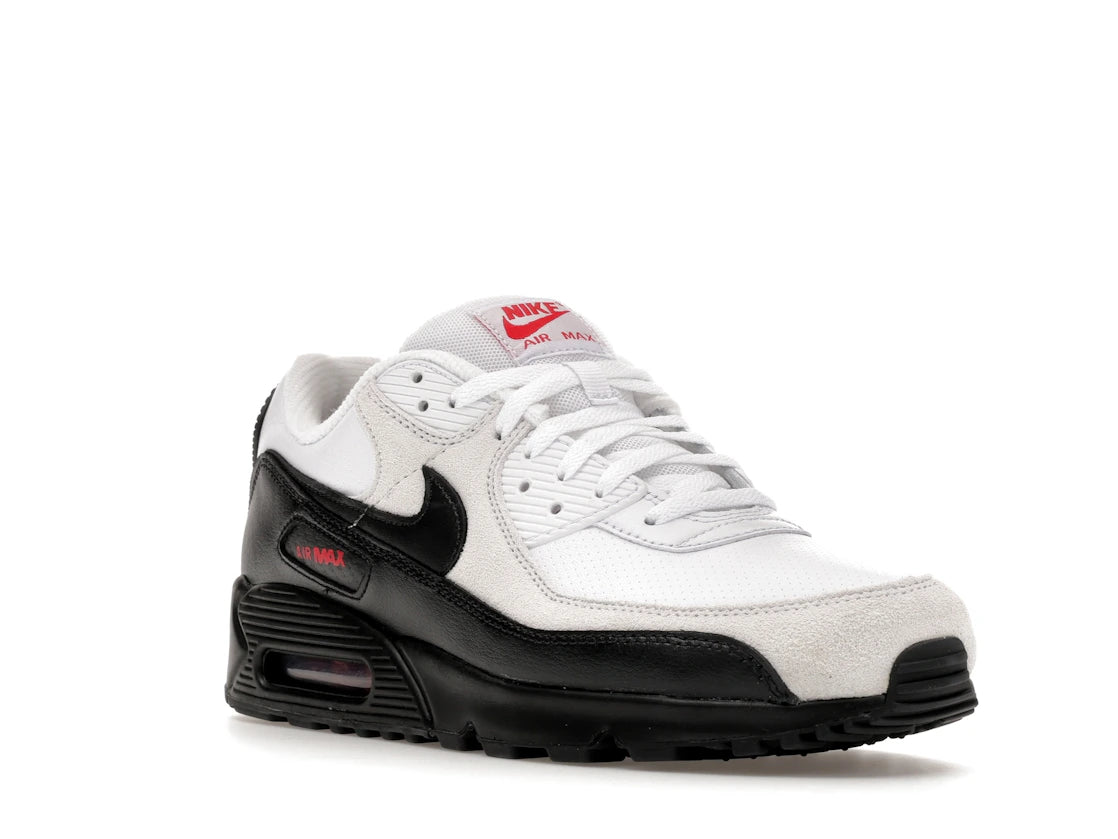 Nike Air Max 90 Perforated Leather White Black - vue secondaire A
