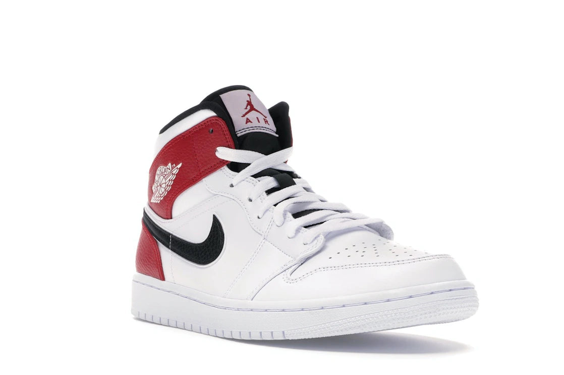 Jordan 1 Mid White Black Gym Red - vue secondaire A