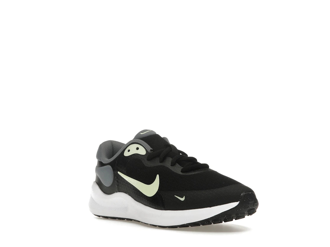 Nike Revolution 7 Black Smoke Grey White Barely Volt (GS) - vue secondaire A