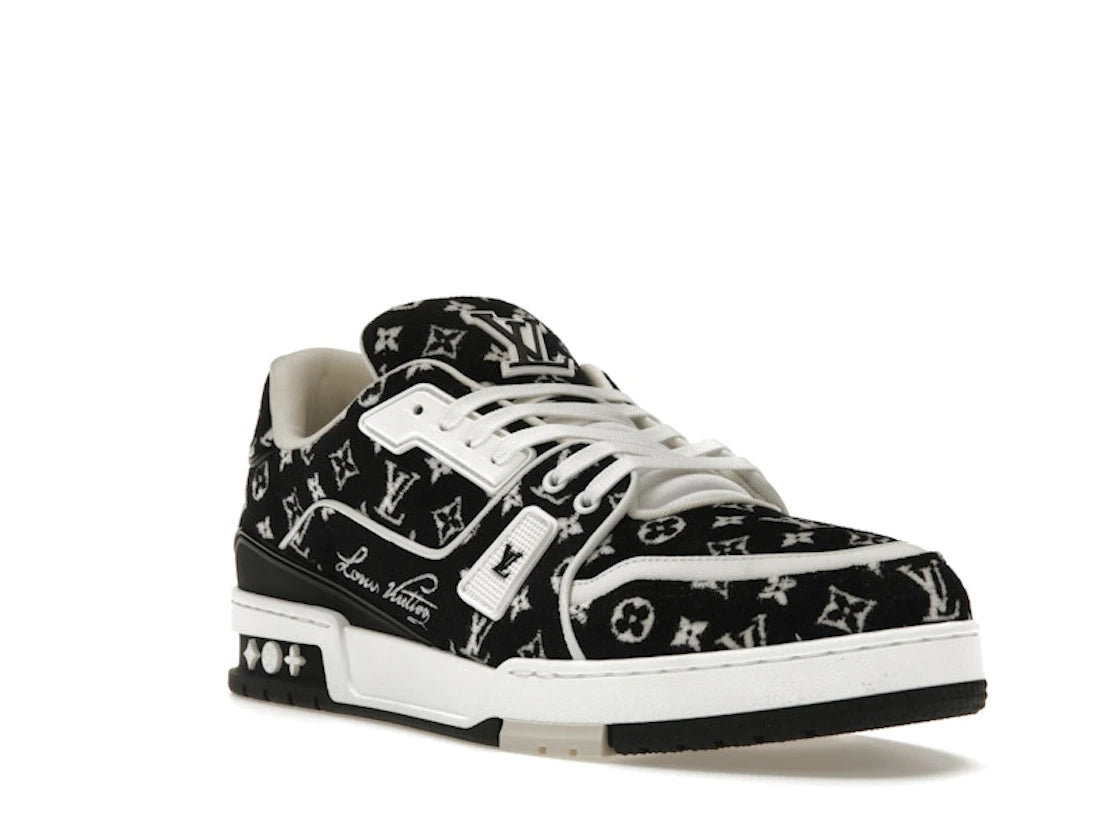 Louis Vuitton Trainer Black Monogram Textile - vue secondaire A