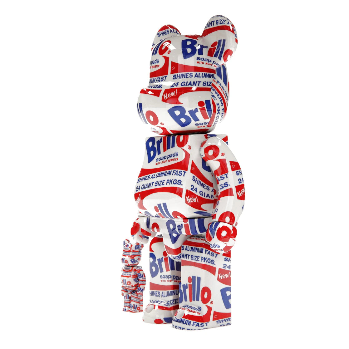 Bearbrick ANDY WARHOL "Brillo" 100% & 400% Set - vue secondaire A