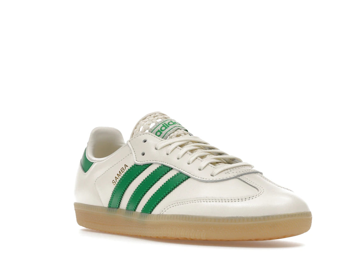 adidas Samba OG Basketweave Tongue Off White Green (Women's) - vue secondaire A