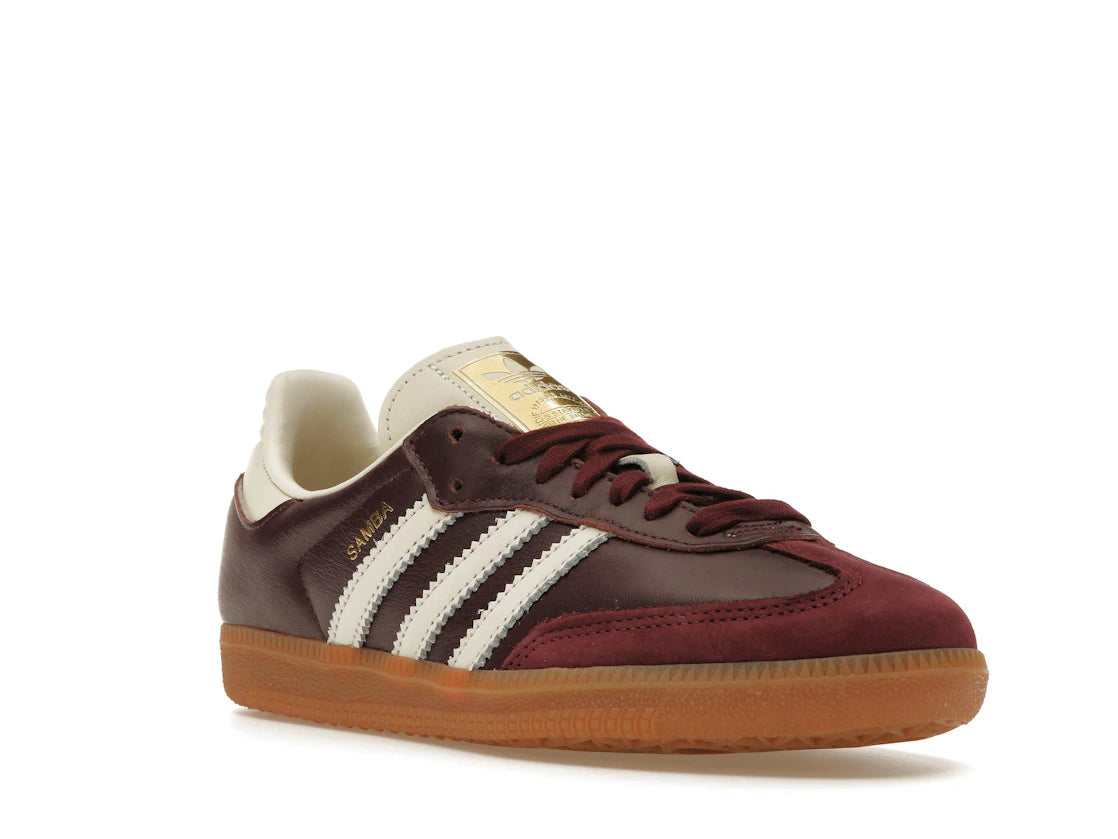adidas Samba OG Maroon Gold Metallic (Damen) - vue secondaire A
