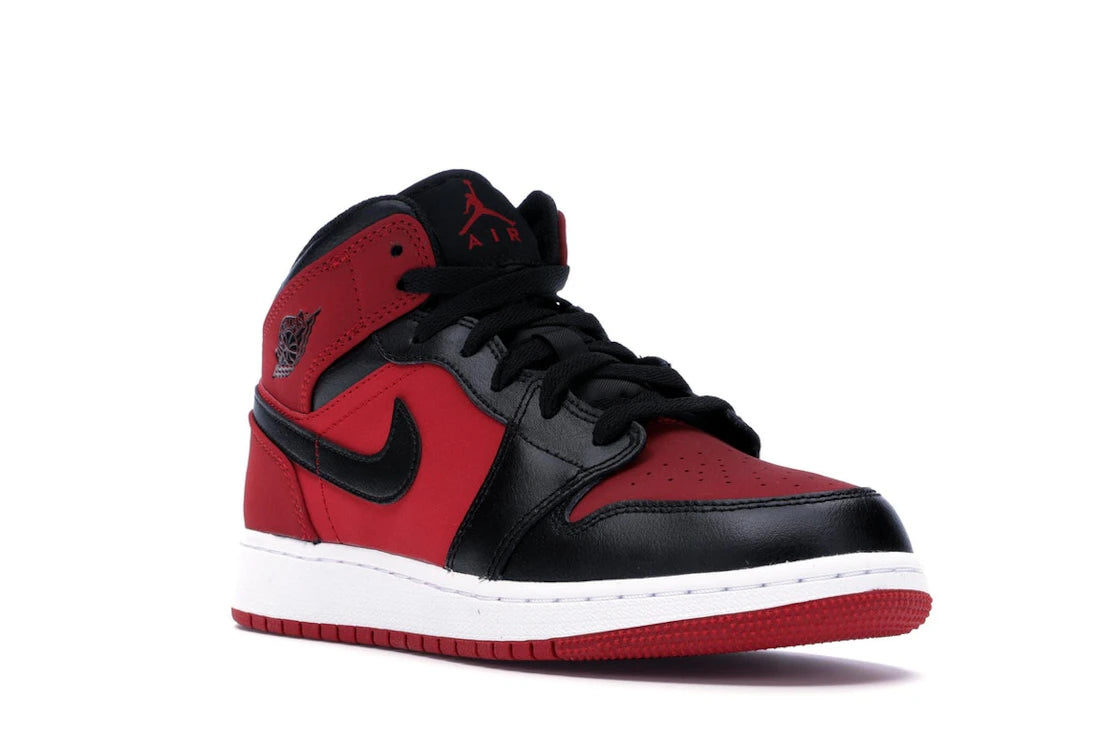 Jordan 1 Mid Gym Red Black (GS) - vue secondaire A