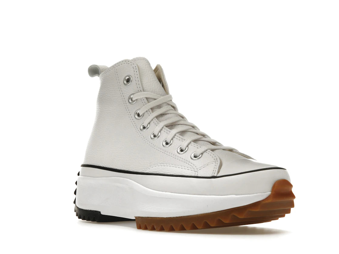Converse Run Star Hike Hi Leather White Black - vue secondaire A