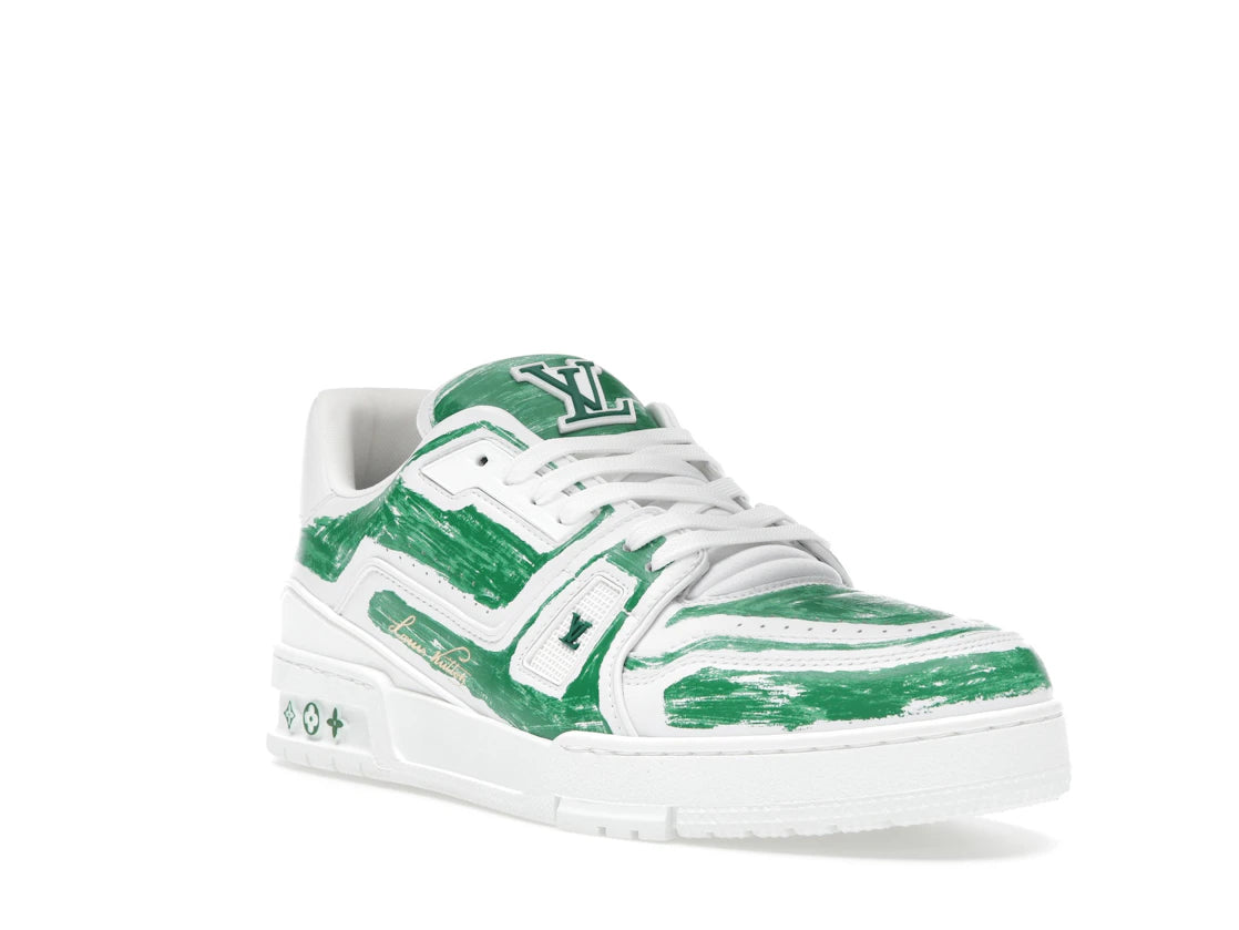 Louis Vuitton Trainer Colored-In Motif Green - vue secondaire A
