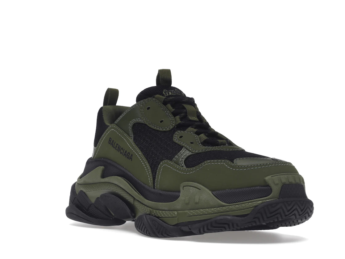 Balenciaga Triple S Dark Green Black - vue secondaire A