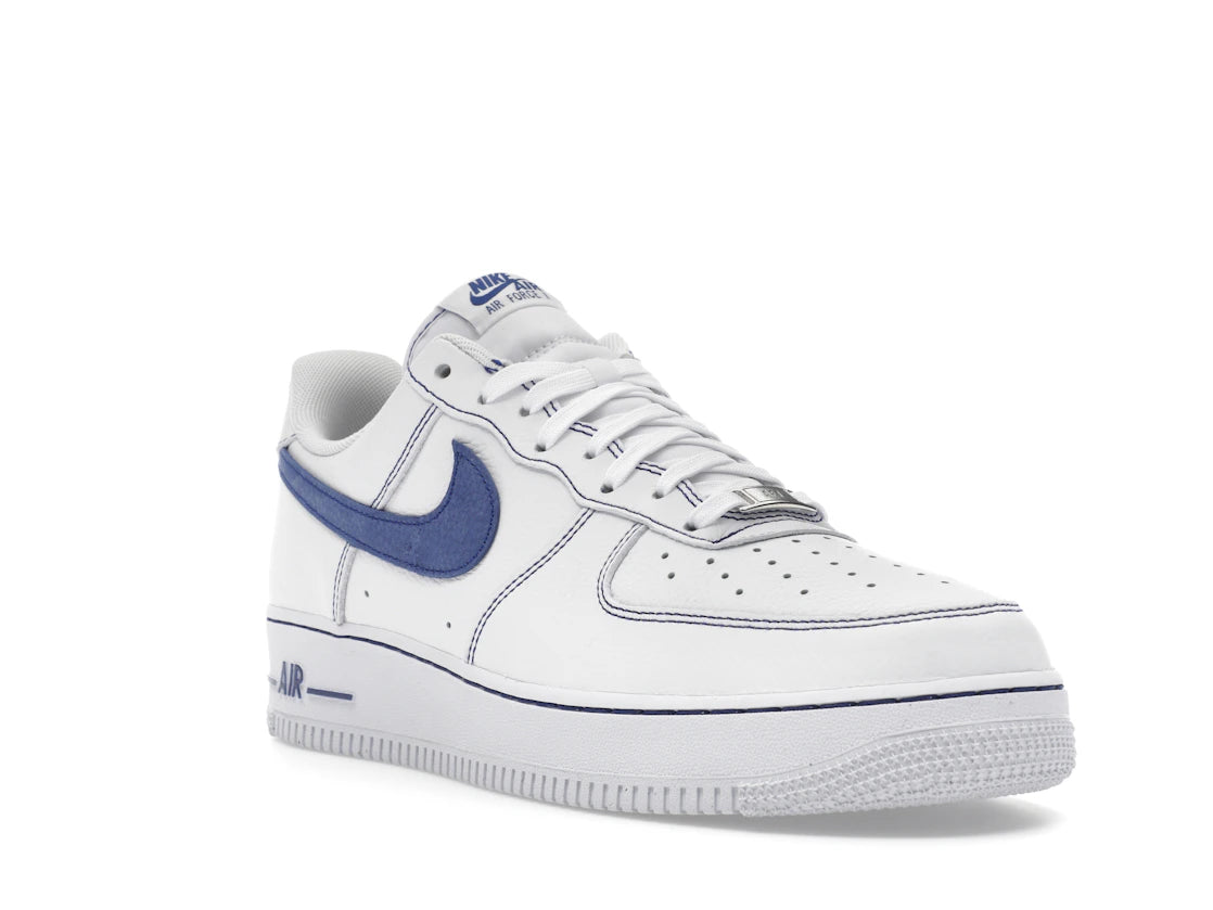 Nike Air Force 1 Low '07 LV8 White Deep Royal Blue - vue secondaire A