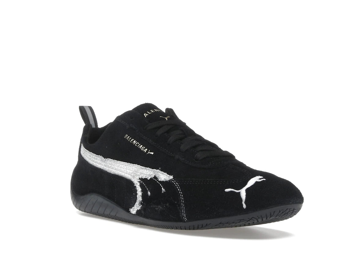 Balenciaga x Puma Speedcat Suede Distressed Black White - vue secondaire A