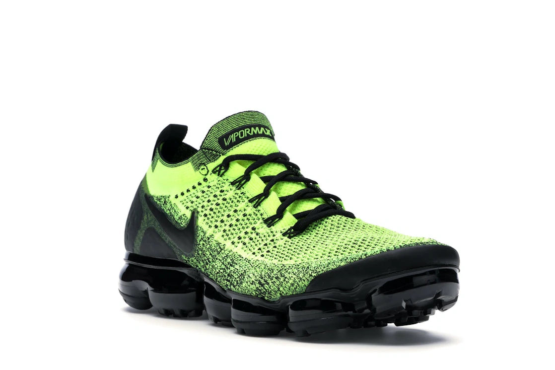 Nike Air VaporMax Flyknit 2 Volt Black - vue secondaire A