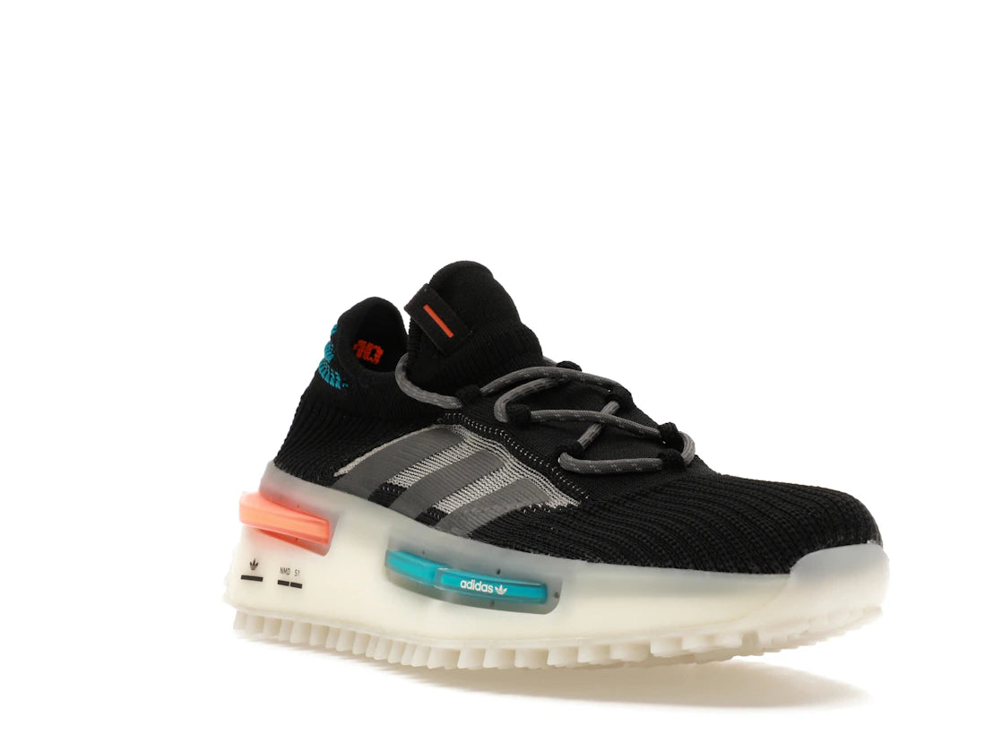 adidas NMD S1 Core Schwarz Blau Orange - vue secondaire A