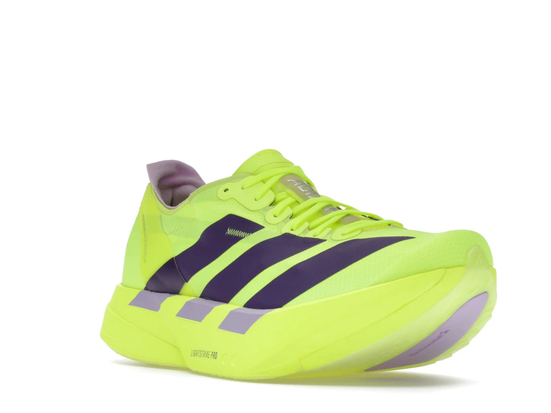 adidas Adizero Adios Pro 4 Solar Yellow Aurora Plum Powder Plum - vue secondaire A