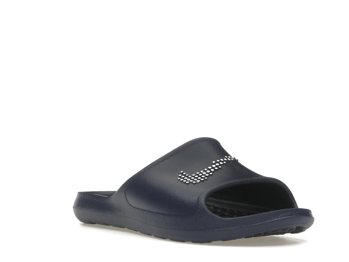 Nike Victori One Shower Slide Polka Dot Swoosh Midnight Navy - vue secondaire A