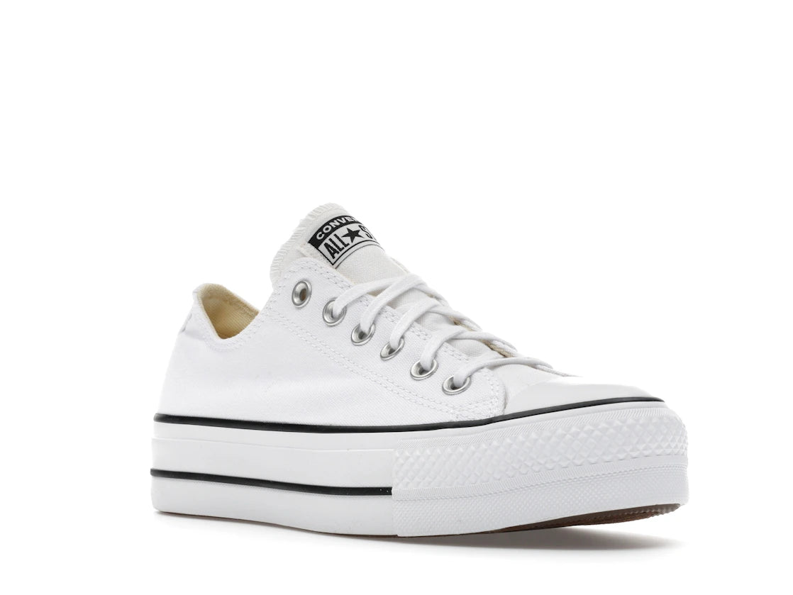 Converse Chuck Taylor All Star Lift Platform Low White Black (Women's) - vue secondaire A