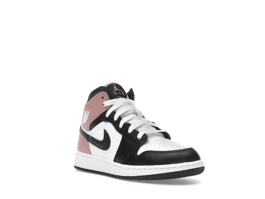 Jordan 1 Mid White Rust Pink Black (GS) - vue secondaire A