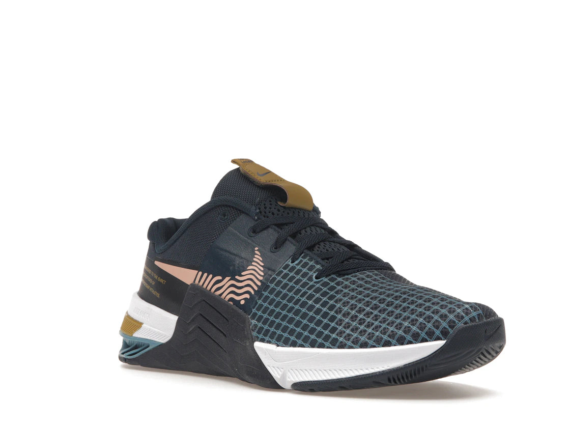 Nike Metcon 8 Armory Navy Obsidian Cerulean Arctic Orange - vue secondaire A