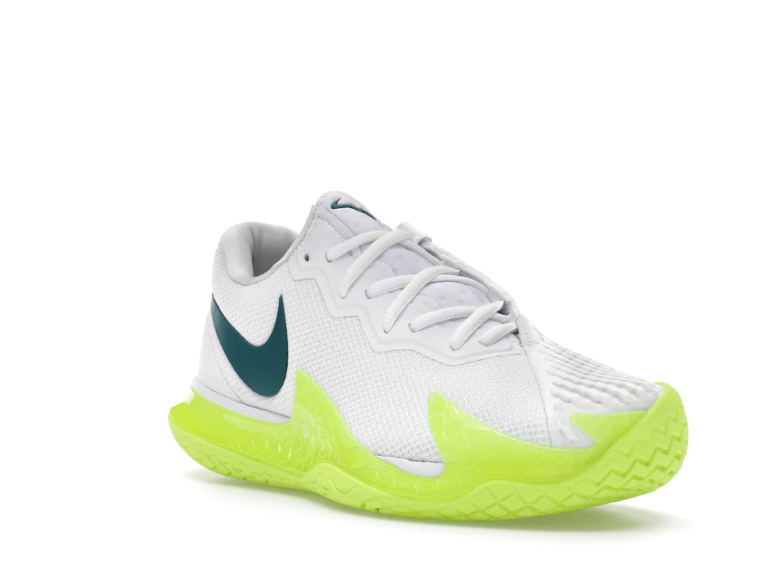 Nike Court Zoom Vapor Cage 4 Rafa White Volt Geode Teal - vue secondaire A