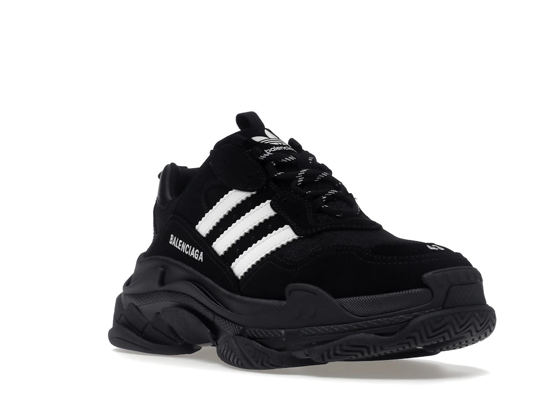 Balenciaga x adidas Triple S Black White (Women's) - vue secondaire A