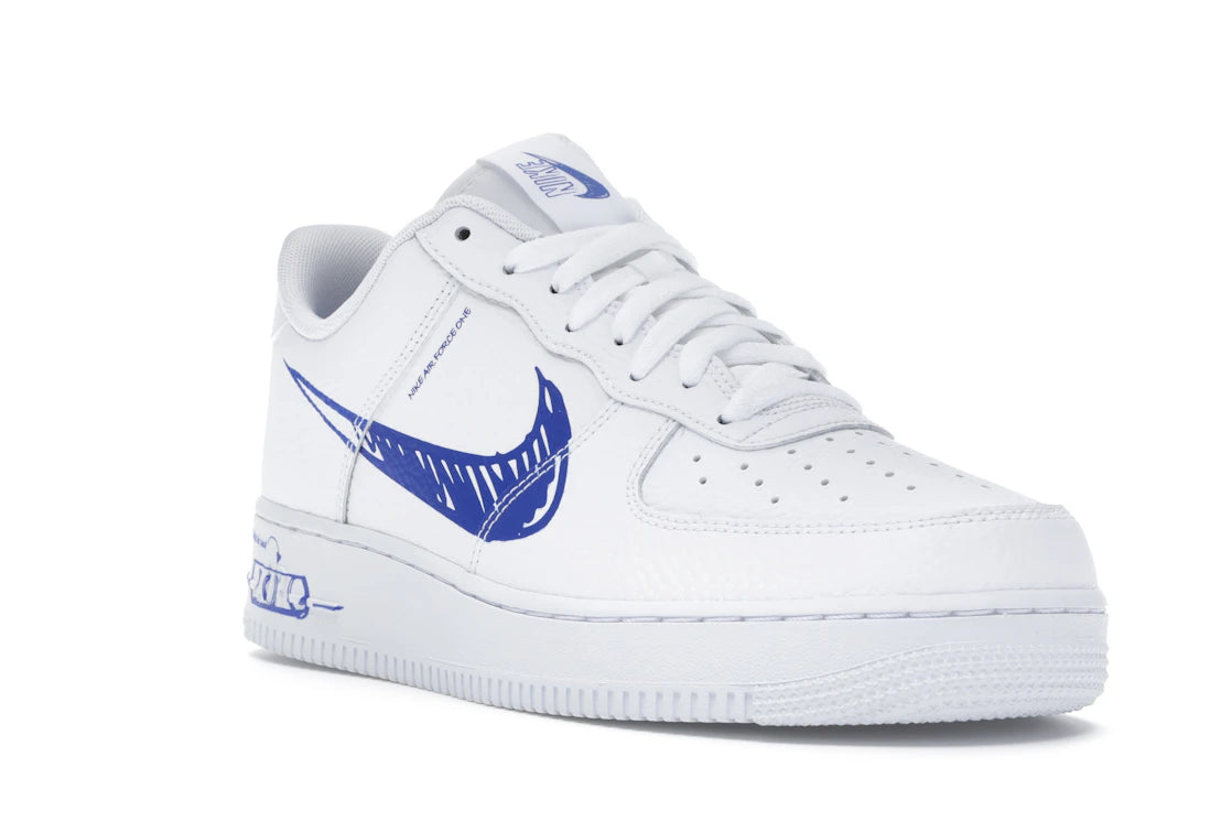 Nike Air Force 1 Low Sketch White Royal - vue secondaire A