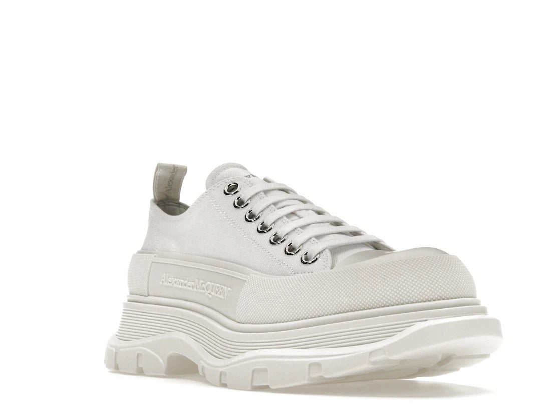 Alexander McQueen Tread Slick Low Lace Up White White - vue secondaire A