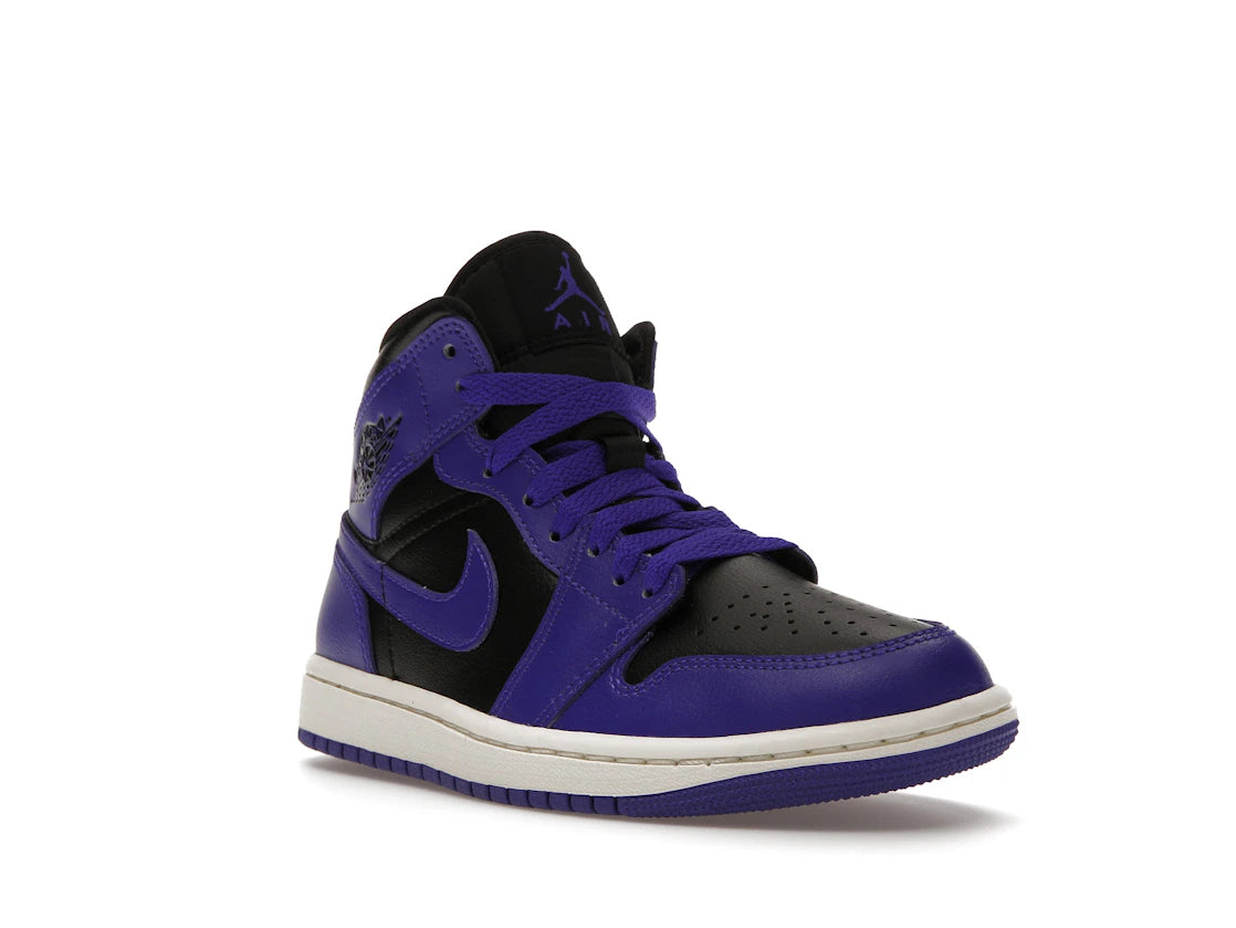 Jordan 1 Mid Purple Black (Women's) - vue secondaire A