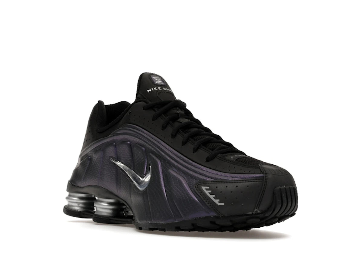 Nike Shox R4 Black Metallic Silver Purple Dynasty - vue secondaire A