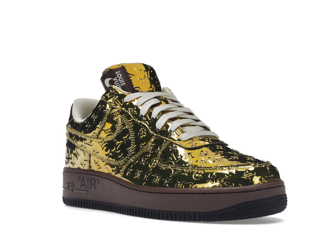 Louis Vuitton Nike Air Force 1 Low By Virgil Abloh Metallic Gold - vue secondaire A