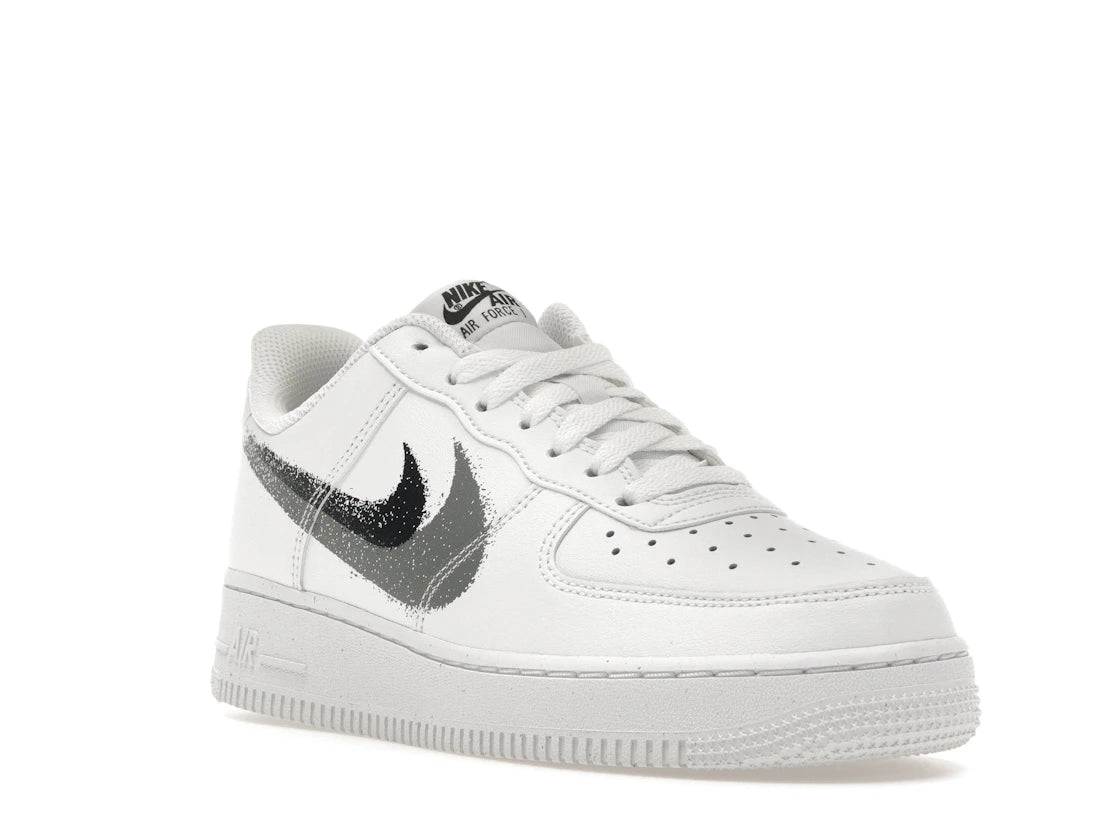 Nike Air Force 1 Low '07 Spray Paint Swoosh White Black Grey - vue secondaire A