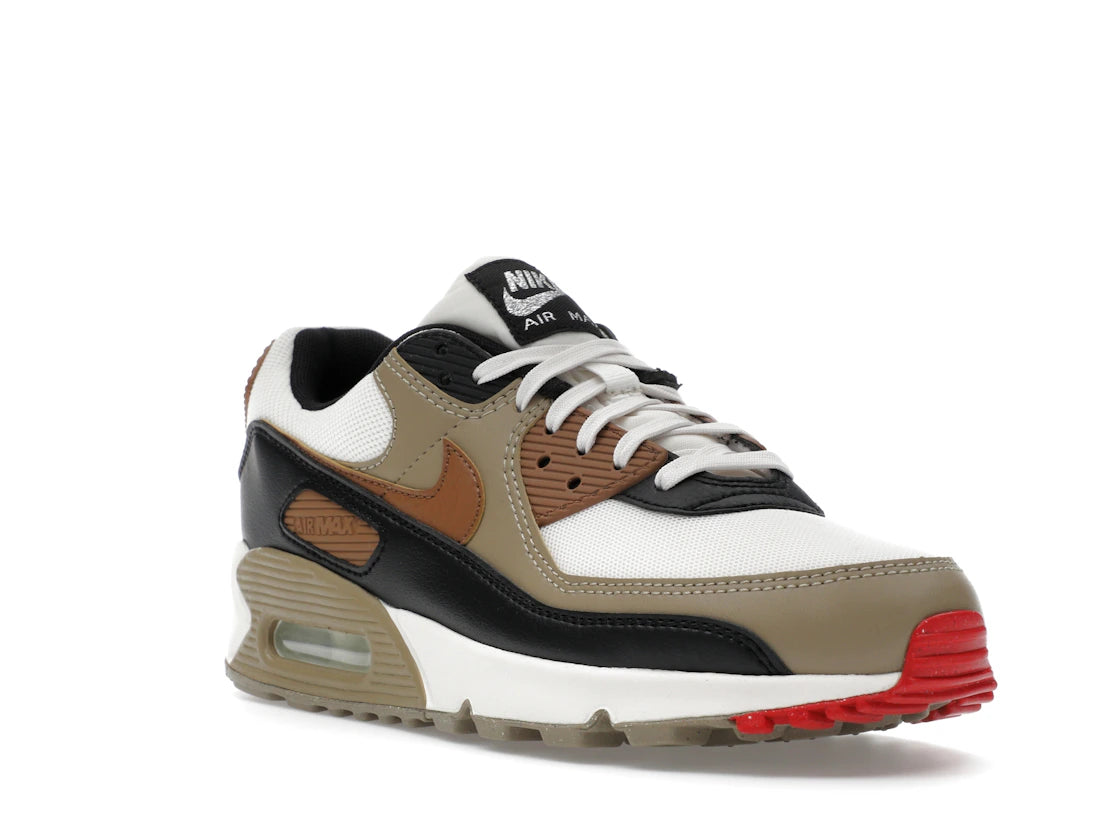 Nike Air Max 90 Phantom Black Fire Red Light British Tan (Women's) - vue secondaire A