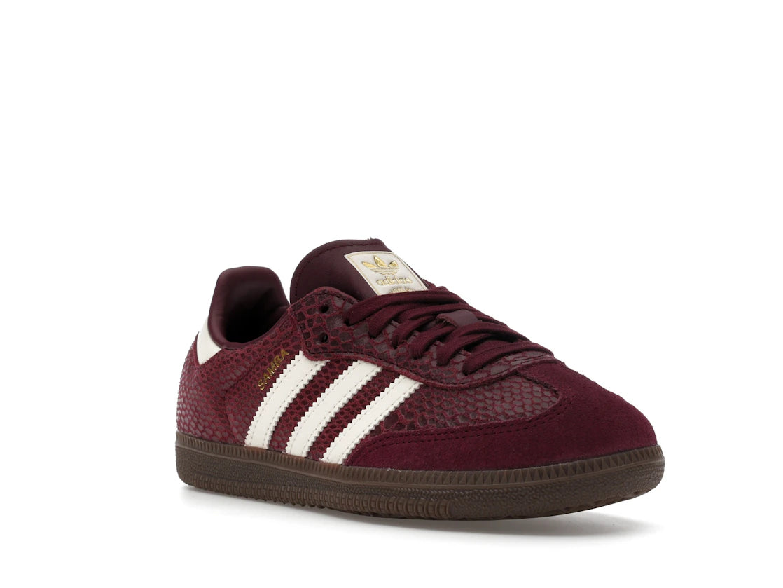 adidas Samba OG Snakeskin Maroon Cream White (Women's) - vue secondaire A