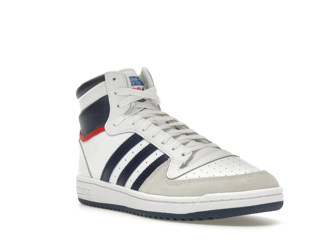adidas Top Ten Hi White Navy Red - vue secondaire A