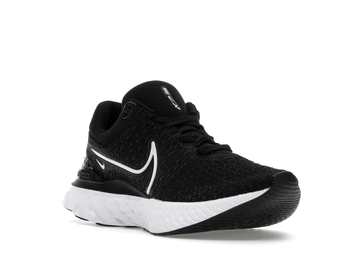Nike React Infinity Run Flyknit 3 Black White (Women's) - vue secondaire A