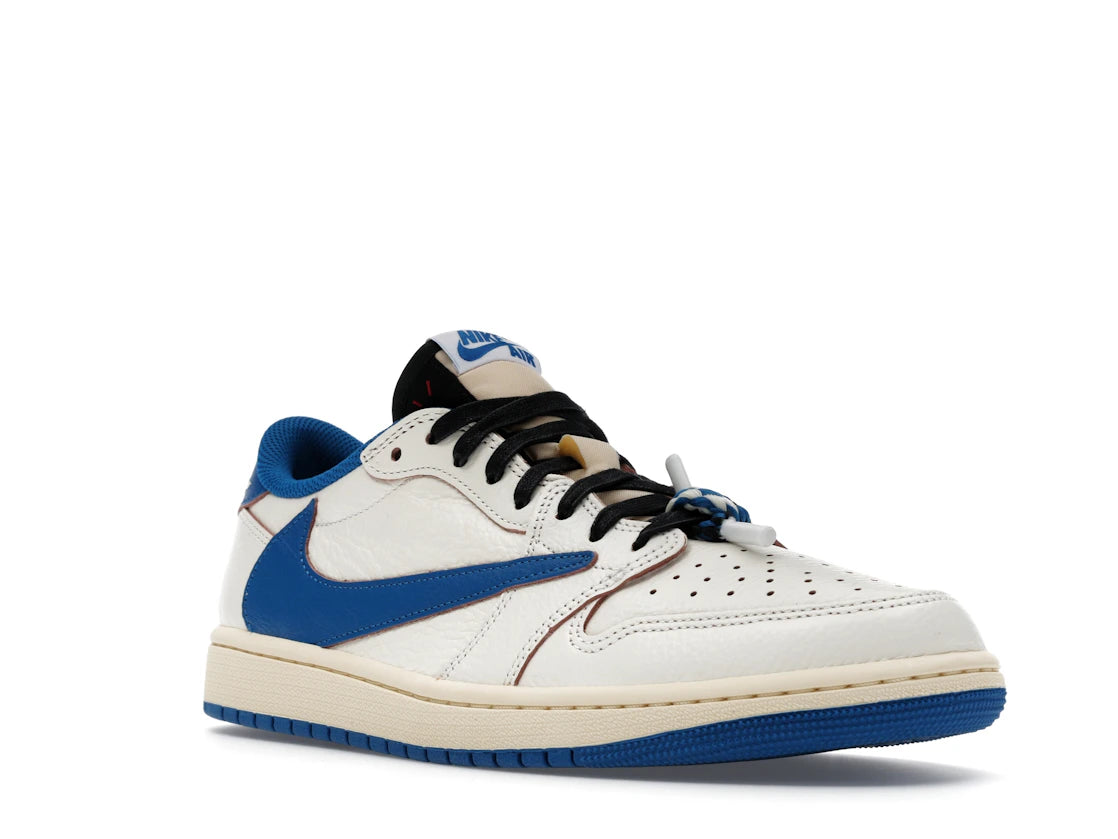 Jordan 1 Retro Low OG SP Fragment x Travis Scott Sail Military Blue - vue secondaire A