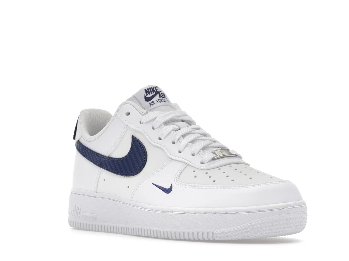 Nike Air Force 1 Low '07 LV8 Carbon Fiber Swoosh White Midnight Navy - vue secondaire A