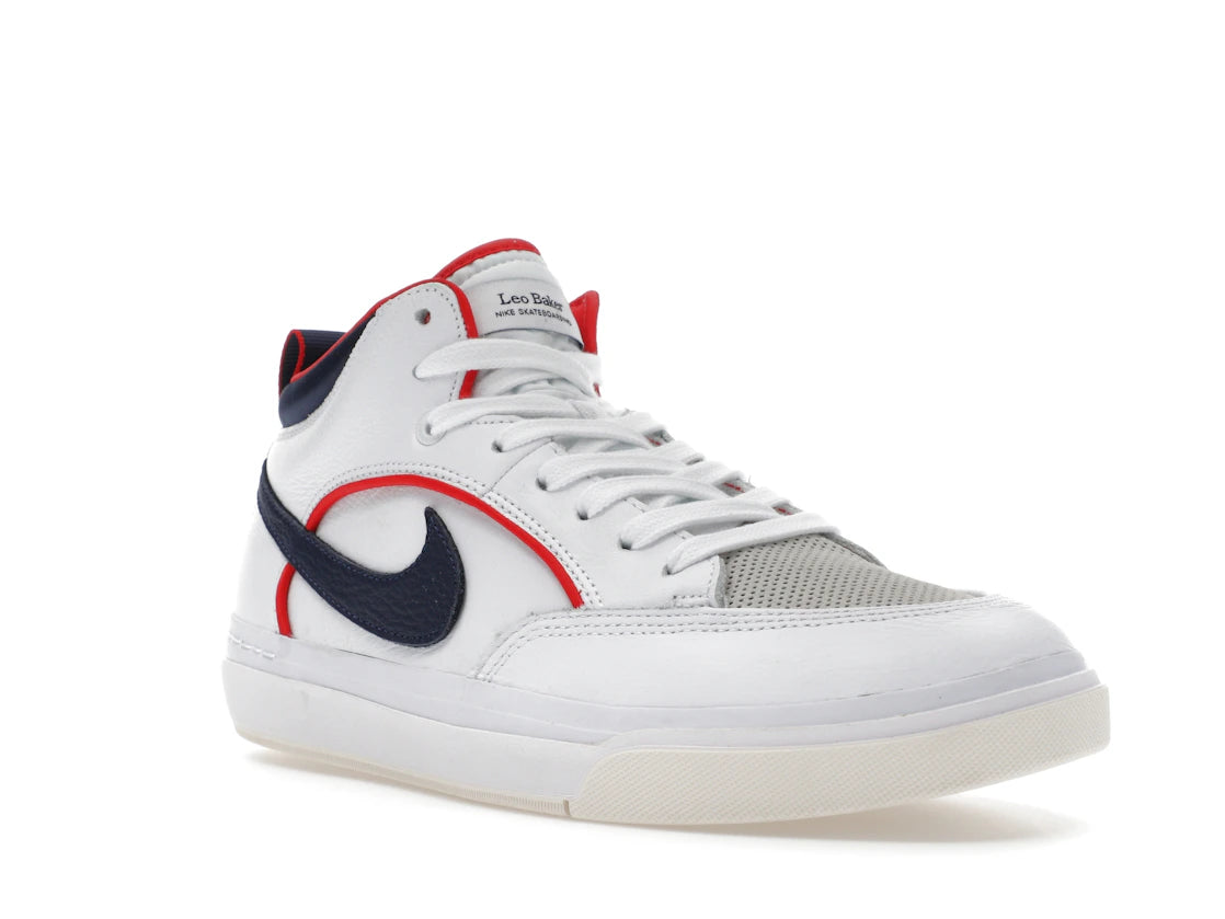 Nike SB React Leo PRM White Midnight Navy - vue secondaire A