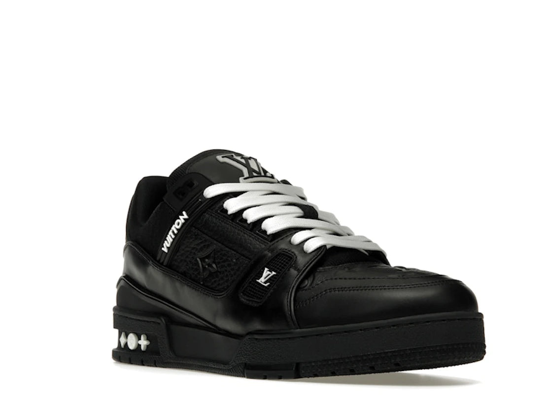 Louis Vuitton Trainer Black Embossed Monogram - vue secondaire A