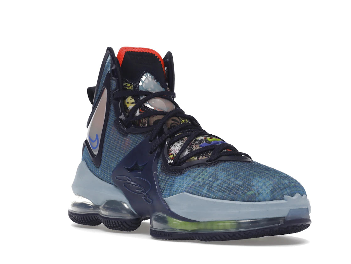 Nike LeBron 19 Fast Food Dutch Blue - vue secondaire A