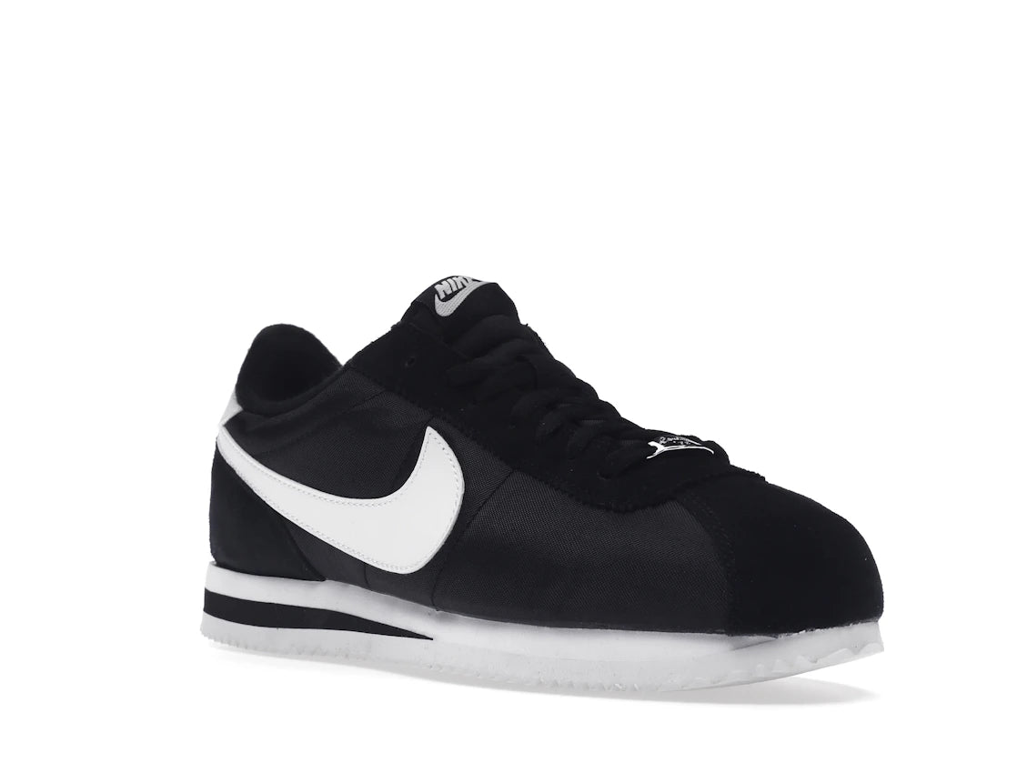 Nike Cortez Basic Nylon Black White-Metallic Silver - vue secondaire A