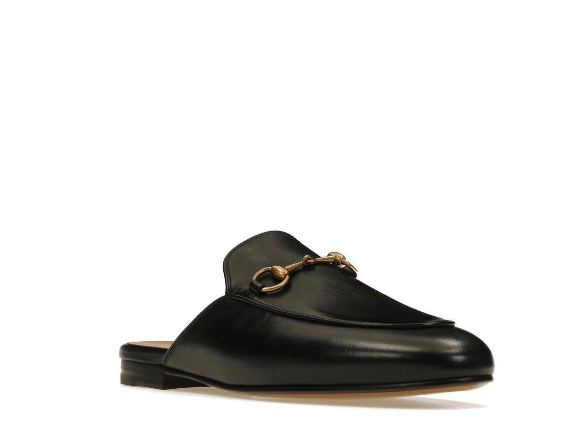 Gucci Princetown Slipper Black Leather - vue secondaire A