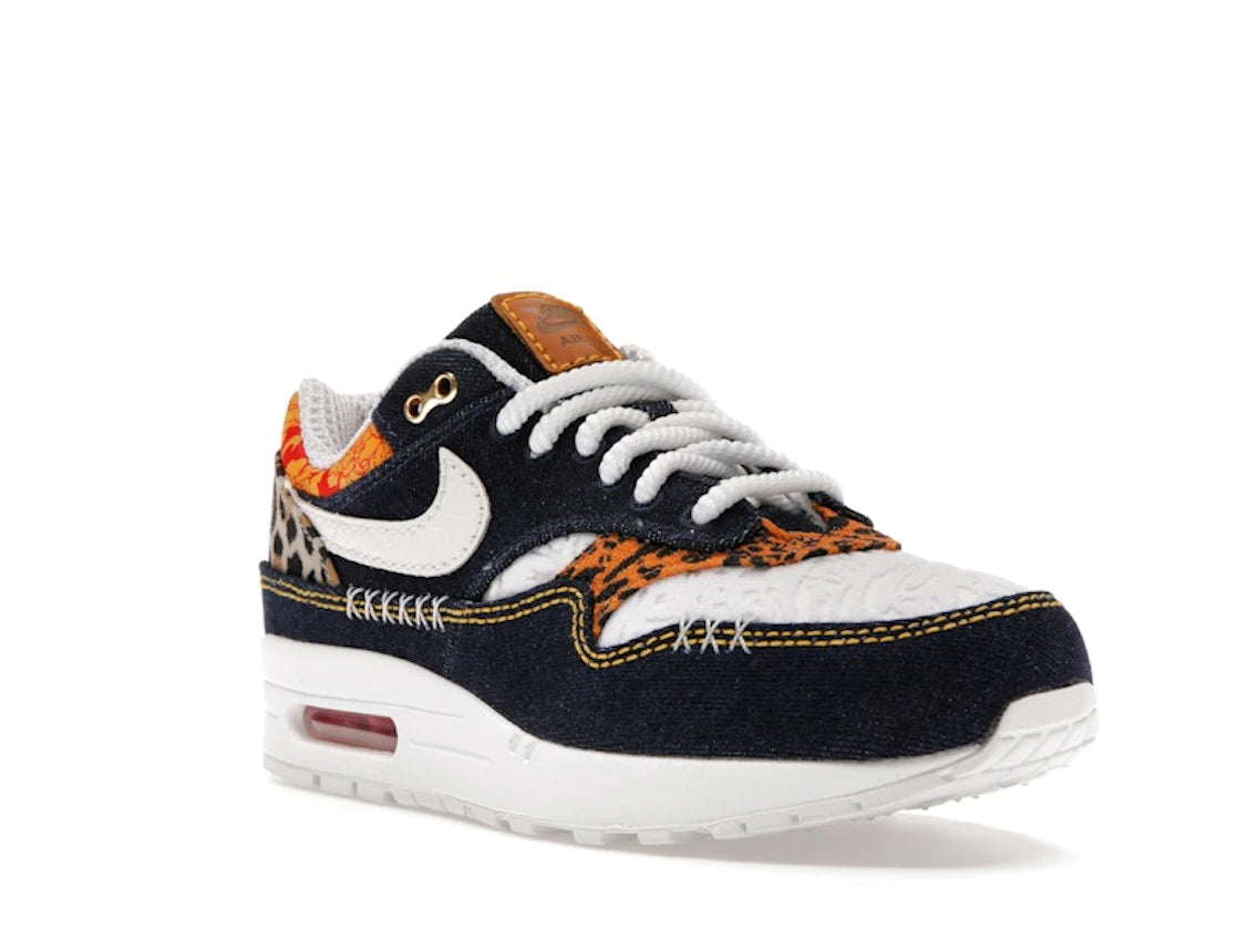 Nike Air Max 1 Premium Denim Leopard - vue secondaire A