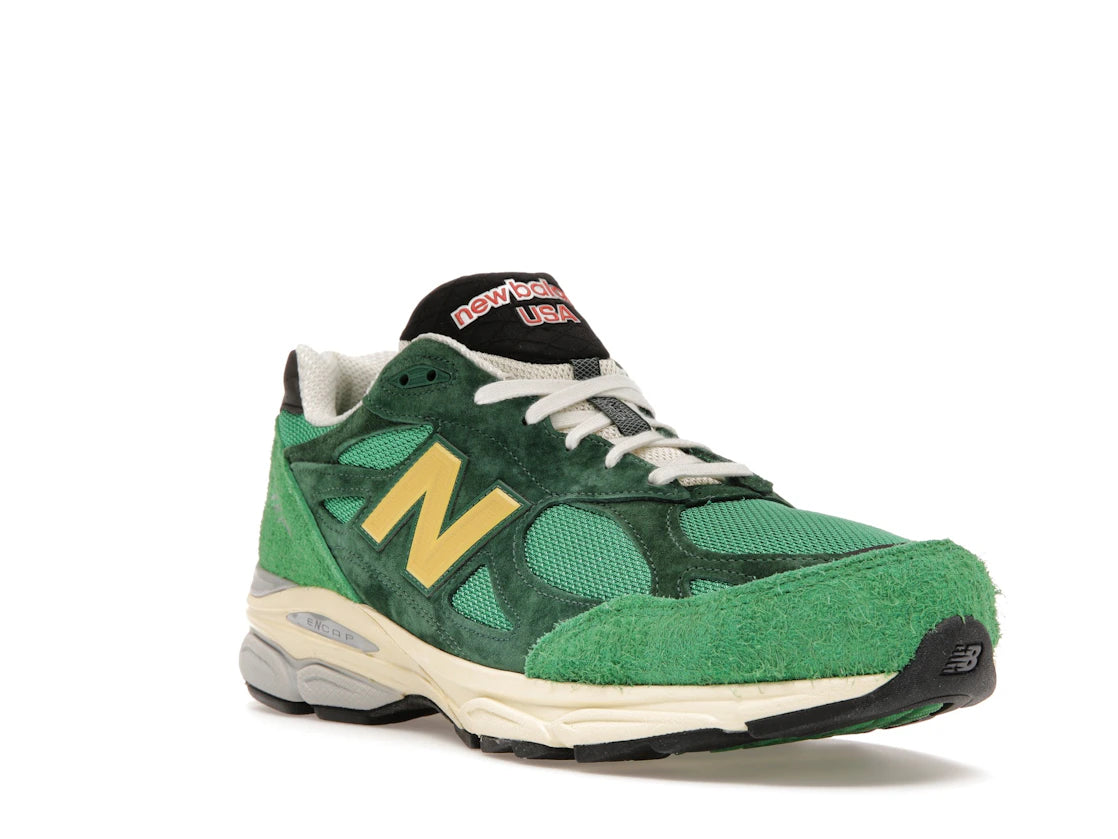 New Balance 990v3 Made in USA Varsity Green Gold - vue secondaire A
