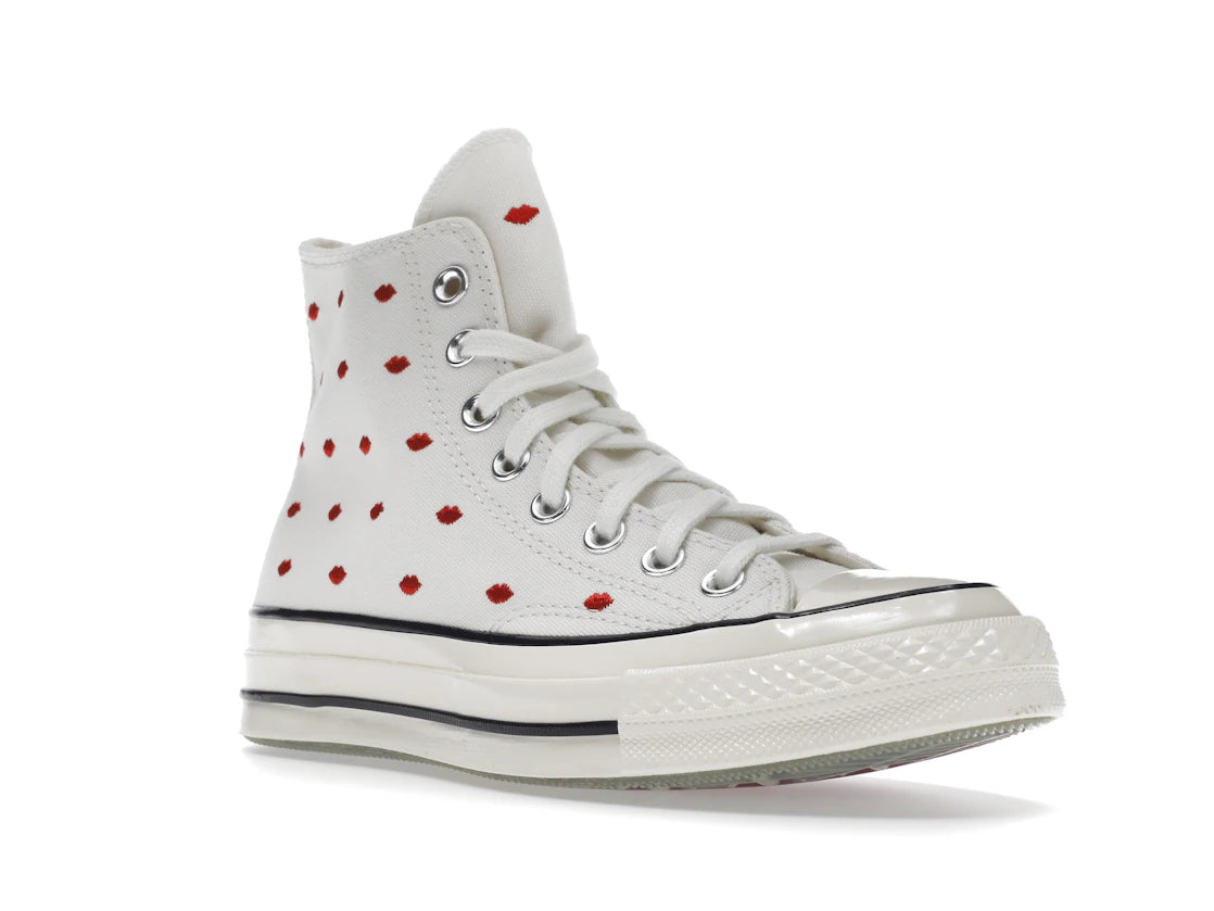 Converse Chuck Taylor All Star 70 Hi Embroidered Lips Vintage White - vue secondaire A